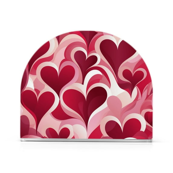 Love Hearts in Valentine Acrylic Napkin Holder Clear Paper Tissue Dispenser Kitchen Dining Room Bathroom Party Hotel