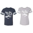 thumbnail image 1 of Love Her Him To Death Matching Couple Cotton Jerseys (Men Navy / Women Heather) (Men S / Women L), 1 of 3