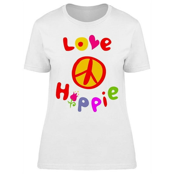 Love Hippie T-Shirt Women -Image by Shutterstock, Female Medium