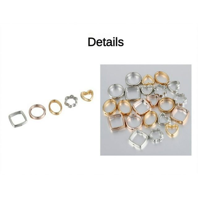 Love Hollow Gold Silver CCB Loose Spacer Beads Suitable For Jewelry ...