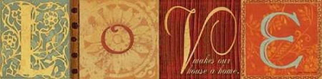Love Home Canvas Art - Jo Moulton (12 x 36)
