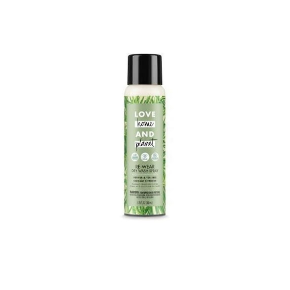 Love Home and Planet Dry Wash Spray, Vetiver & Tea Tree Oil, 6.76 fl oz