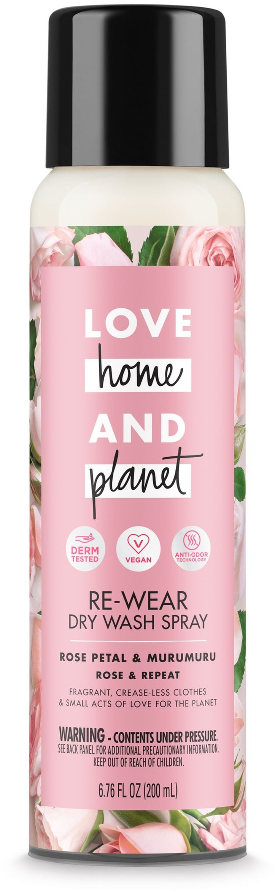 Love Home and Planet Dry Wash Spray Rose Petal & Murumuru 6.7 oz