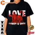 Love Honor And Obey Chucky And Tiffany Halloween Costume Tshirt
