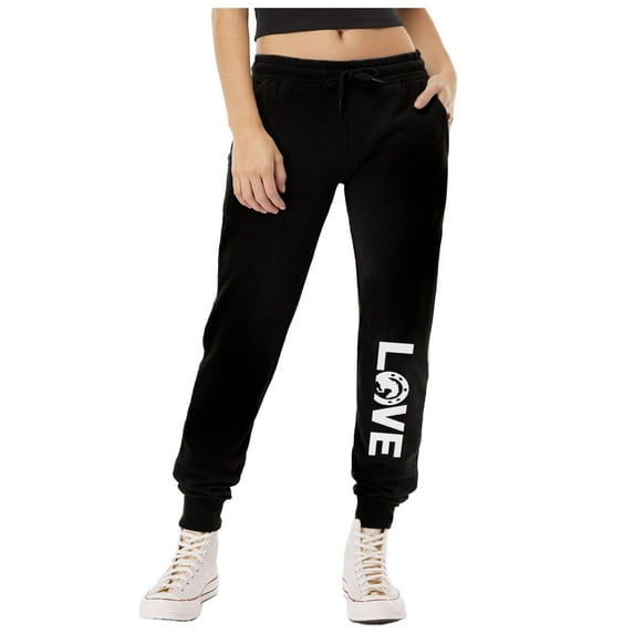 Love Horses Leggings for Women Teen Girls Gift For Horse Lover Novelty Fleece Joggers X-Large Black
