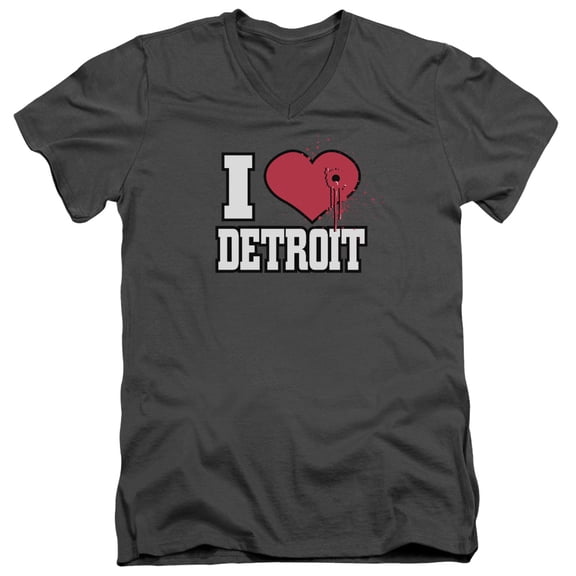 - Love Hurts - Slim Fit V Neck Shirt - X-Large