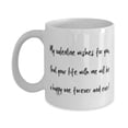 thumbnail image 1 of Love Husband Gifts, My valentine wishes for you, that your life with me will be a happy one!, Valentine's Day 15oz Mug For Husband, 1 of 2