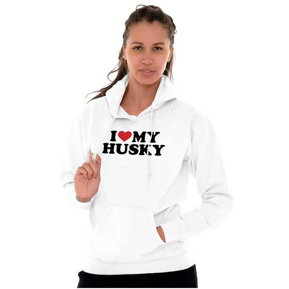 Love Husky Cute Dog Lover Pet Owner Hoodie Sweatshirt Women Brisco Brands S