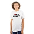 thumbnail image 1 of Love Husky Cute Dog Lover Pet Owner Women's Graphic T Shirt Tees Brisco Brands S, 1 of 5
