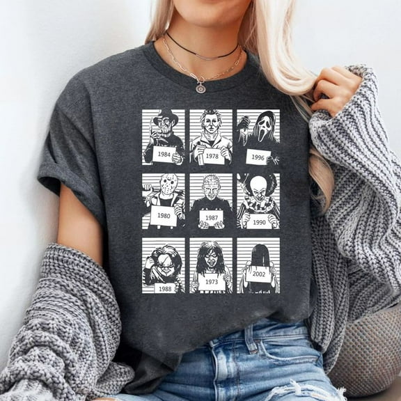 Love is All I Need Halloween Squad Shirt Women Novelty Horror Movies T-Shirt Halloween Scary Graphic Short Sleeve Top, Men's And Women's Graphic Tee 100% Cotton by TBun, Full Sizes S-5XL