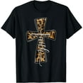 thumbnail image 1 of Love In Faith Tees For Christian Leopard Cross Cheetah Print T-Shirt Black 2X-Large, 1 of 4