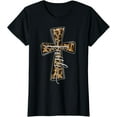 thumbnail image 1 of Love In Faith Tees For Christian Leopard Cross Cheetah Print T-Shirt mens t shirt，black，women，funny，misfits，men，journey, 1 of 4