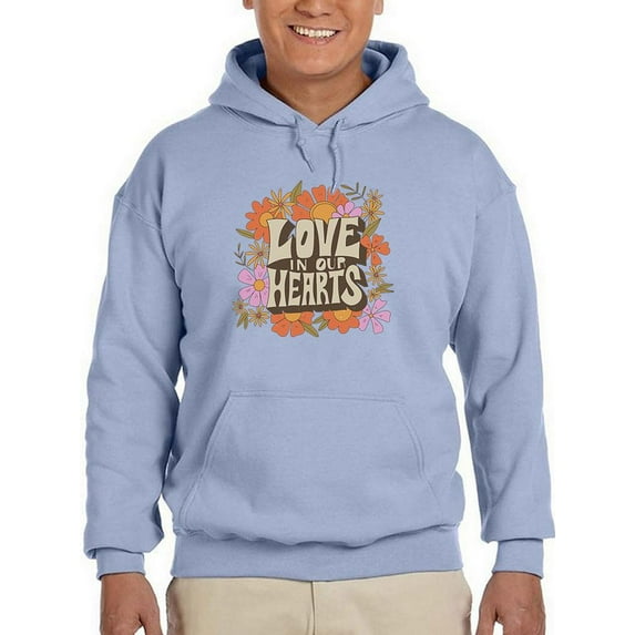 Love In Our Hearts. Hoodie Men -Smartprints Designs, Male x-Large