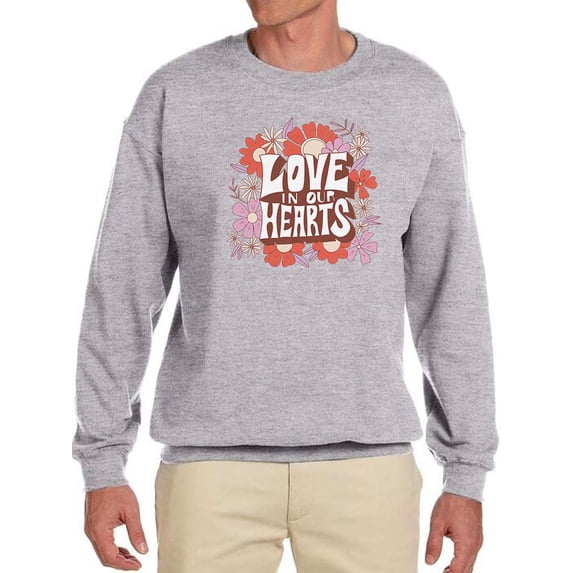 Love In Our Hearts... Sweatshirt Men -Smartprints Designs, Male 3X-Large