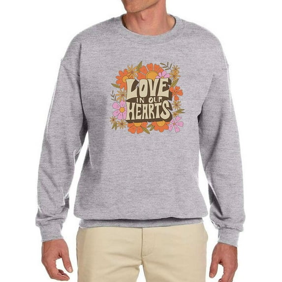 Love In Our Hearts. Sweatshirt Men -Smartprints Designs, Male 3X-Large