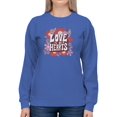 thumbnail image 1 of Love In Our Hearts... Sweatshirt Women -Smartprints Designs, Female 4X-Large, 1 of 4