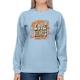 thumbnail image 1 of Love In Our Hearts. Sweatshirt Women -Smartprints Designs, Female Medium, 1 of 4
