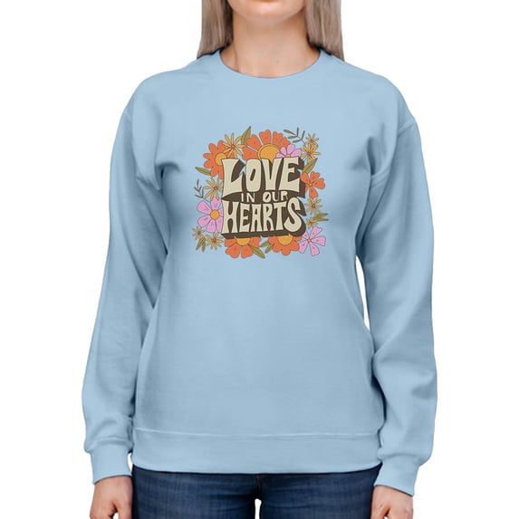 Love In Our Hearts. Sweatshirt Women -Smartprints Designs, Female Medium