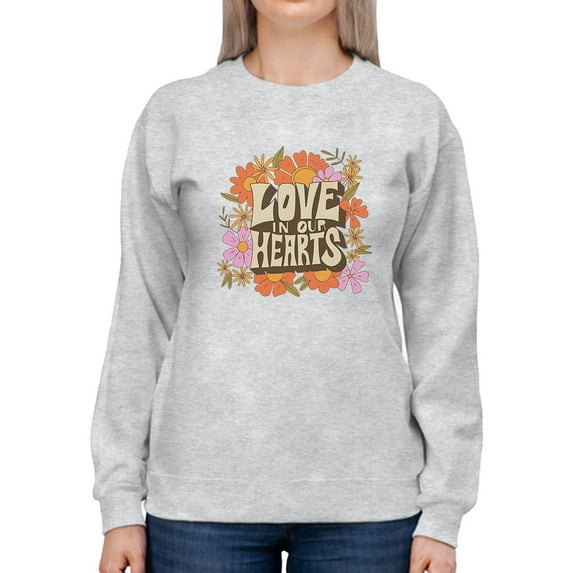 Love In Our Hearts. Sweatshirt Women -Smartprints Designs, Female XX-Large