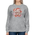 thumbnail image 1 of Love In Our Hearts... Sweatshirt Women -Smartprints Designs, Female x-Large, 1 of 4