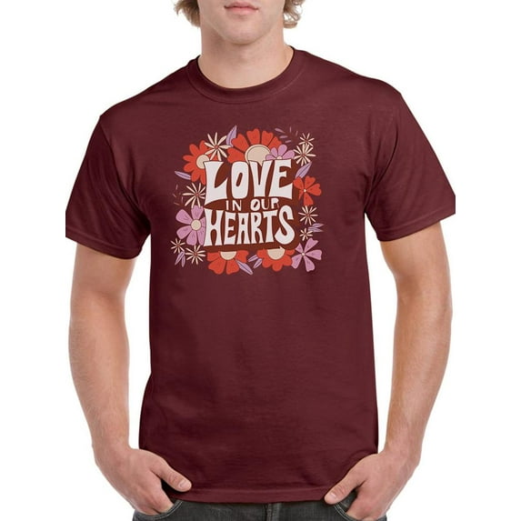 Love In Our Hearts... T-Shirt Men -Smartprints Designs, Male 3X-Large