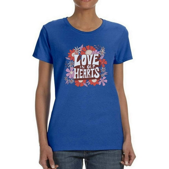 Love In Our Hearts... T-Shirt Women -Smartprints Designs, Female 3X-Large