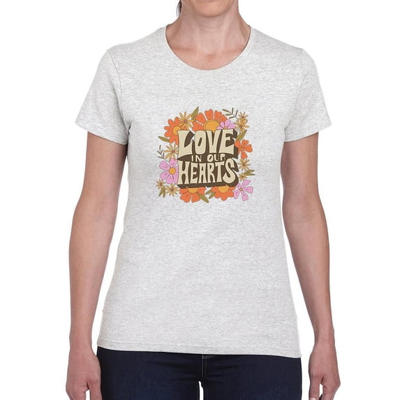 Love In Our Hearts. T-Shirt Women -Smartprints Designs, Female 4X-Large