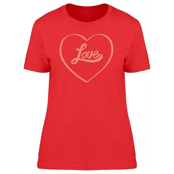 Love Inside Curly Heart Tee Women's - Women T-Shirt, Small