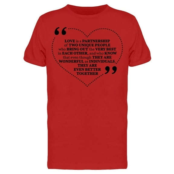 Love Is A Partnership T-Shirt Men -Image by Shutterstock, Male Small