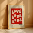 thumbnail image 1 of Love Is All Around Typography Wall Art Print, Unframed Paper Poster 8x10in, 1 of 4