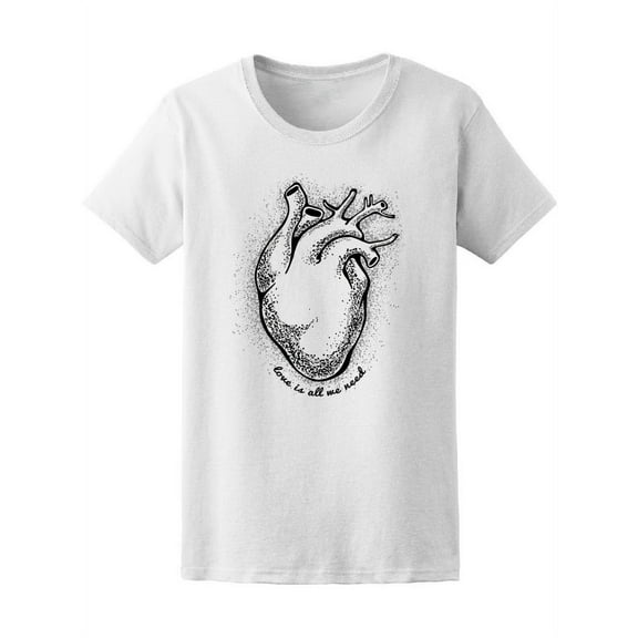 Love Is All We Need Heart T-Shirt Men -Image by Shutterstock, Male 4X-Large