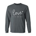 thumbnail image 1 of Love Is All You Need Adult Long Sleeve T-shirt, 1 of 3