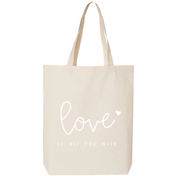 Love Is All You Need Cotton Canvas Tote Bag
