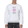 thumbnail image 1 of Love Is All You Need Sweatshirt Men -Fab Funky Designs, Male Large, 1 of 4