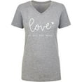 thumbnail image 1 of Love Is All You Need Womens V-Neck T-Shirt, 1 of 3