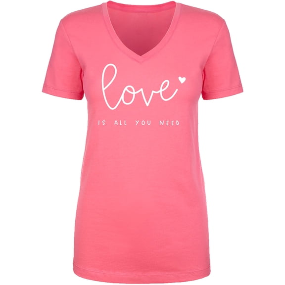Love Is All You Need Womens V-Neck T-Shirt