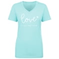 thumbnail image 1 of Love Is All You Need Womens V-Neck T-Shirt, 1 of 3