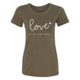 thumbnail image 1 of Love Is All You Need Womens crewneck tee, 1 of 2