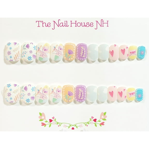Love Is In The Air Matte Embossed Extra Short Squoval Press-On Nails - 24 Pieces - Artificial Nail Kit