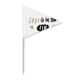 thumbnail image 1 of Love Is In The Air Quote Style Toothpick Triangle Cupcake Toppers Flag, 1 of 3