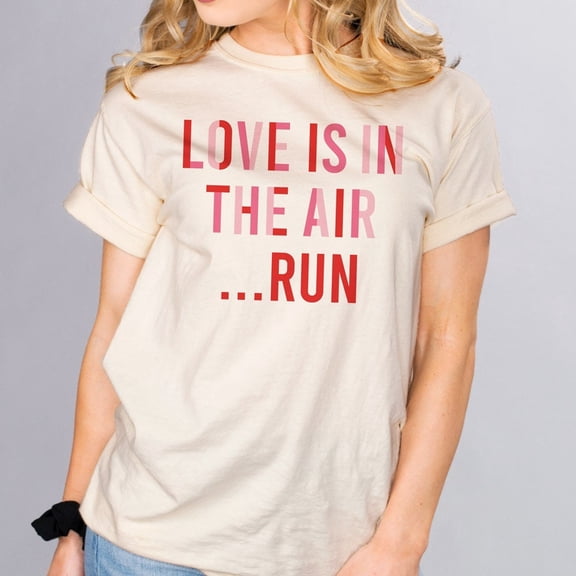 Love Is In The Air Unisex T-Shirt, Funny Valentines Day Graphic Tee, Galentines Day, Anti-