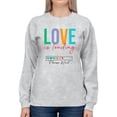 thumbnail image 1 of Love Is Loading Banner Sweatshirt Women -Image by Shutterstock, Female 4X-Large, 1 of 4