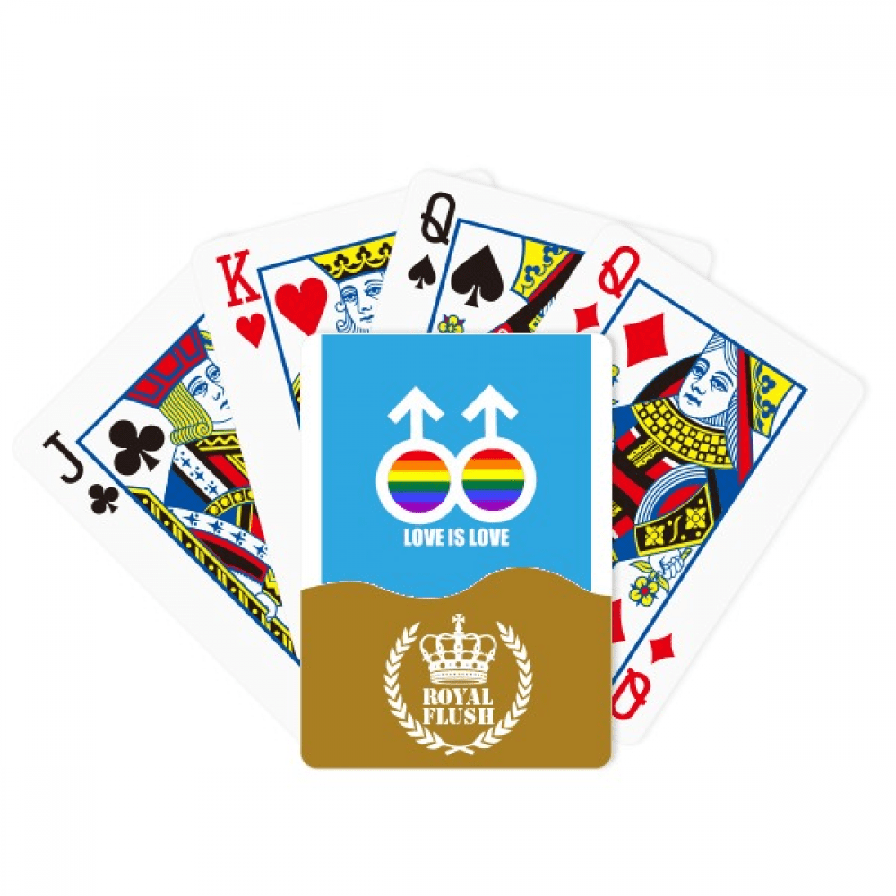 Love Is Love Art Deco Fashion Royal Flush Poker Playing Card Game