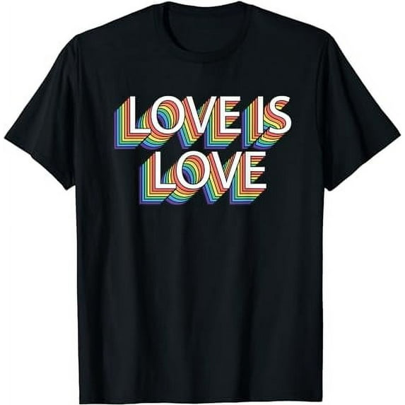 Love Is Love Gay Pride Retro Vintage LGBT Pride Month T-Shirt