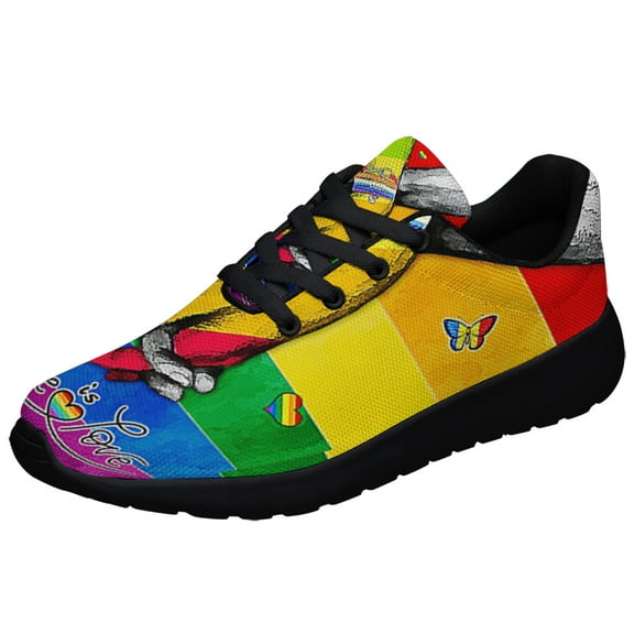 Love Is Love LGBT Pride Shoes Sneakers Black Size 3.5