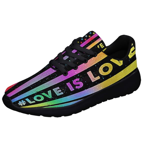 Love Is Love LGBT Shoes Sneakers Black Size 13