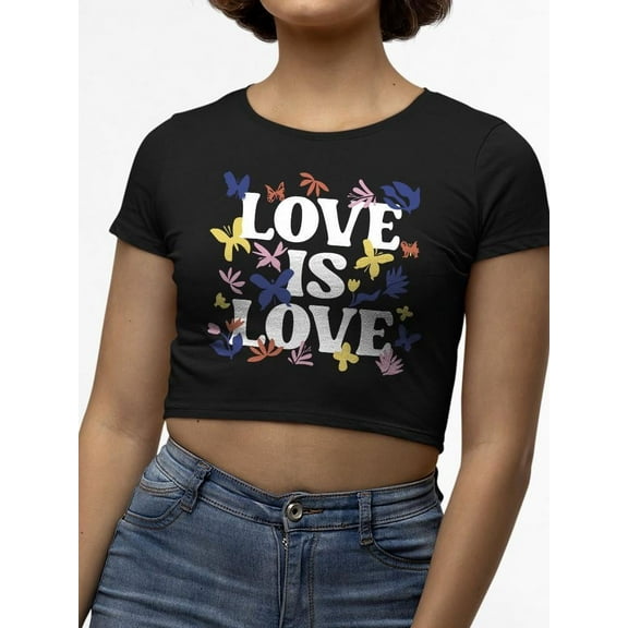 Love Is Love Lgbtq Pride Tee Crop Tee Women's