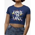 thumbnail image 1 of Love Is Love Lgbtq Pride Tee Crop Tee Women's, 1 of 4