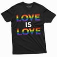 thumbnail image 1 of Love Is Love Lgbtq T-Shirt Gay Lesbian Unisex Mens Womens Tee Pride Parade Tee, 1 of 5