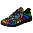 thumbnail image 1 of Love Is Love Peace Sign Hippie LGBT Pride Shoes Sneakers Black Size 12, 1 of 7
